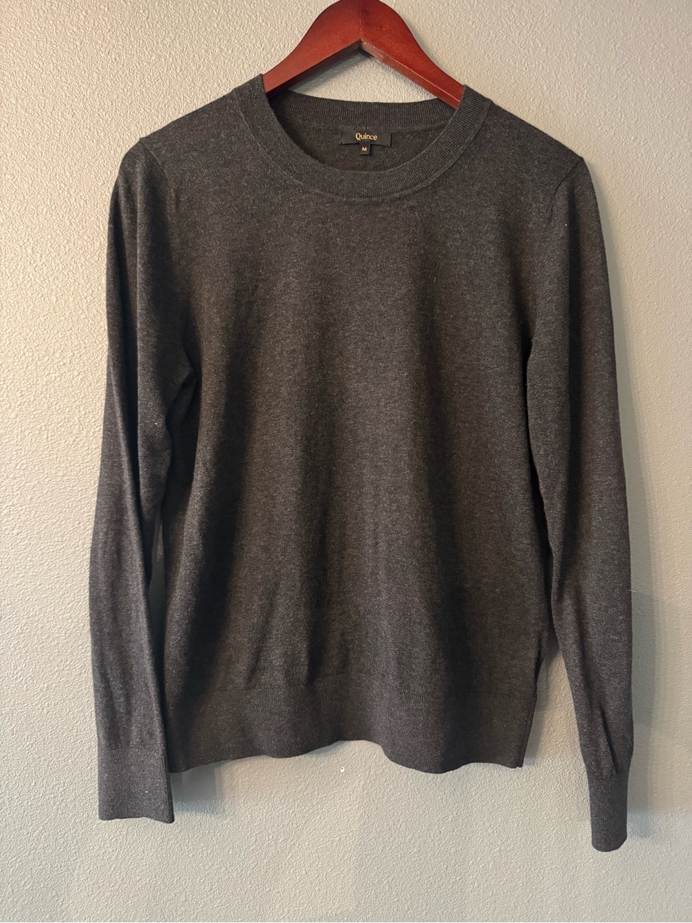 Quince Men's Crewneck Sweater - Charcoal Gray